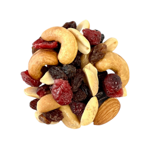 Jersey Boys Jerky Berry Nutty Health Mix with dried cherries, cranberries, cashews, almonds, and raisins