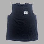 Jersey Boys Jerky black sleeveless tee with white brand logo on the chest, perfect for casual summer wear.